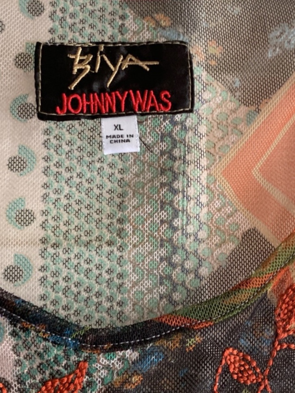 Johnny Was Colorful Patchwork Midi Dress - Picture 5 of 9